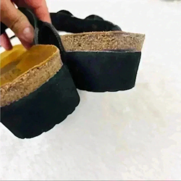 Naot Bronze Double Leather Strap Embellish Suede Cork Comfort Sandal Size 9 - Picture 11 of 14